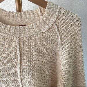 Free People Cream Knit Sweater